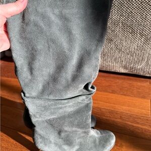Gray Heeled Boots